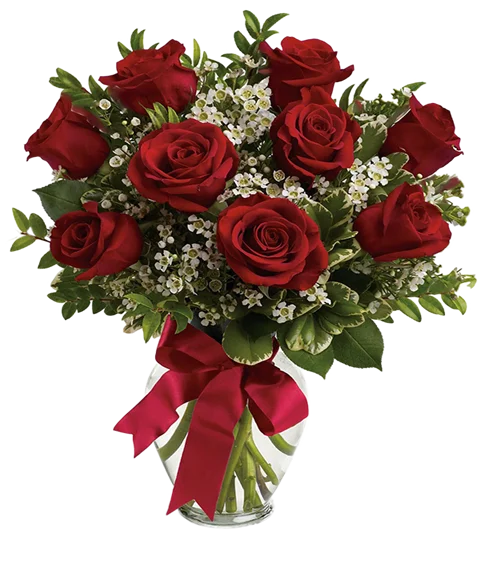 Mazzo di 9 rose rosse